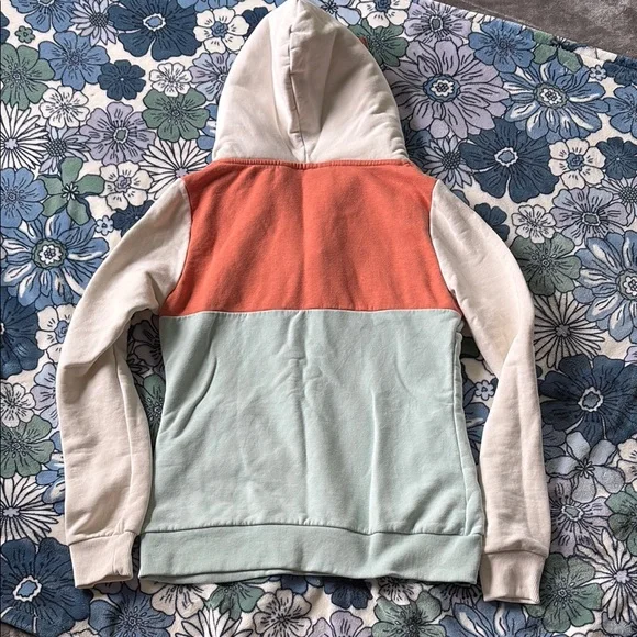 Wanakome Colorblock Hoodie - Coral, Mint, Cream - Picture 6 of 6